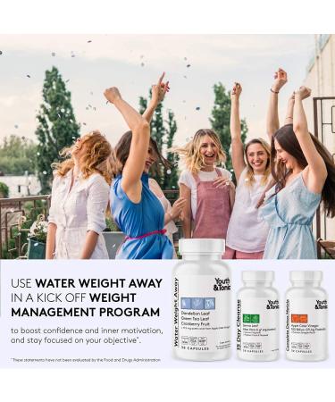 Water Away Youth Tonic: Natural Diuretic Supplement for Belly Bloat Relief - 30 Capsules - Buy Online on GoSupps.com