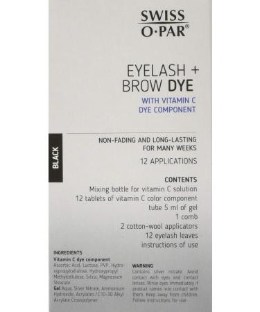  Swiss O' Par Eyelash & Brow Dye Kit Black - Buy Online on GoSupps.com