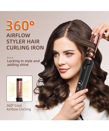 Airflow Styler 2-in-1 Curling Iron & Hair Straightener | 360 Adjustable Temp | Ionic Cool Air Technology for All Hair Types - Buy Online on GoSupps.com