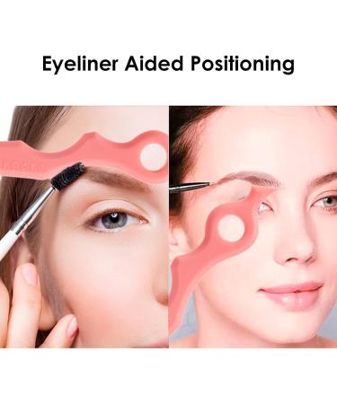 Eyeliner Applicator Tool Silicone Eyeliner Tool for Perfect Eyebrows | Multifunctional Eyeliner Makeup Tool Eyeliner Applicator Tool for Women Girls Pochy Pink - Buy Online on GoSupps.com