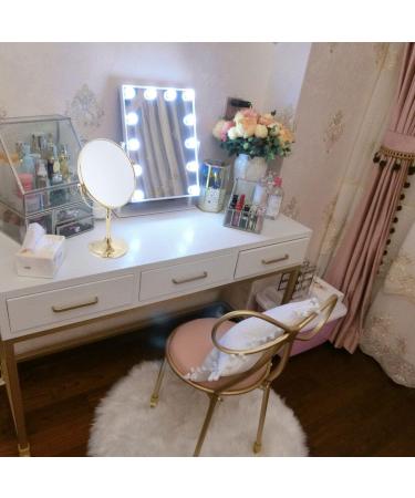 Beaupretty 6-Inch Double-Page Desktop Make-Up Mirror - 5x Magnification Gold Cosmetic Mirror for Home Use - Buy Online on GoSupps.com