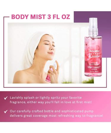 Vital Luxury Bath & Body Care Travel Set - Japanese Cherry Blossom Home Spa Set - Buy Online on GoSupps.com