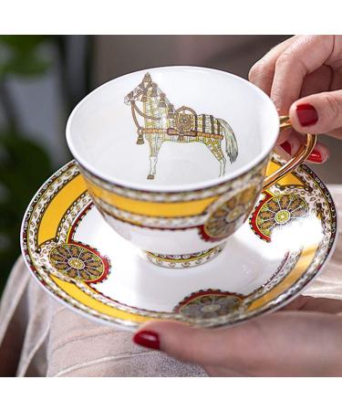 Coffee Cups and Tea Cups Ceramics Cups and Saucers Set Wear-Resistant and Wear-Resistant House Kitchen Office - Buy Online on GoSupps.com