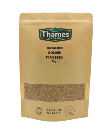 Organic Golden Flaxseed Linseed 1kg- High Fiber High in Protein Omega-3s non-GMO 100% Natural Vegan No Additives or Preservatives Raw Superfood Thames Organic Nutty 1 kg (Pack of 1) - Buy Online on GoSupps.com