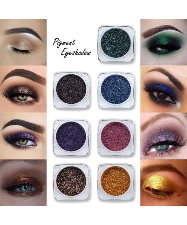 Allbesta Monochrome Eyeshadow Powder Glitter Satin Flash Eye Makeup Pigments Shadow Waterproof Long Lasting - Buy Online on GoSupps.com