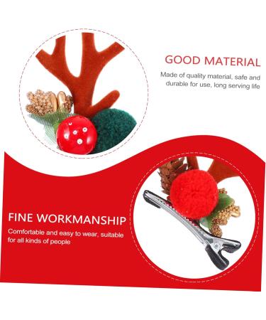 FRCOLOR 8 Pairs Christmas Hair Clips Antler Alligator Clips Antler Barrettes Deer Ear Headband Christmas Deer Costume Christmas Hair Pin Elk Deer Hair Clips Elk Antler Berry Abs Miss Girl - Buy Online on GoSupps.com