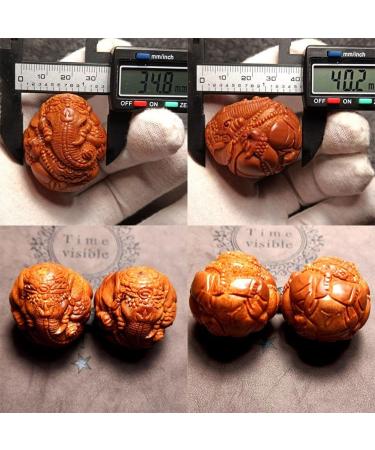 Unbit Ballstretcher & Fitness Handball - Magnetic Stress Relief & Baoding Balls for Hand Exercises - Carved Elephant Design - International Shipping Available - Buy Online on GoSupps.com