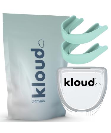 Kloud Night Guard - Mouth Guard for Clenching Teeth and Grinding Teeth 2 Pack Custom Moldable Dental Mouth Guard Mint