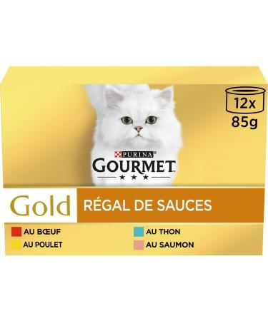 Gourmet - Gold Sauces Beef Chicken Salmon Tuna 12 x 85 g