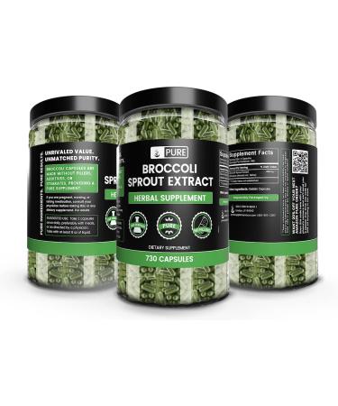 Pure Broccoli Extract (730 Capsules) - Lab Verified, No Fillers - 730 Count - Buy Online on GoSupps.com