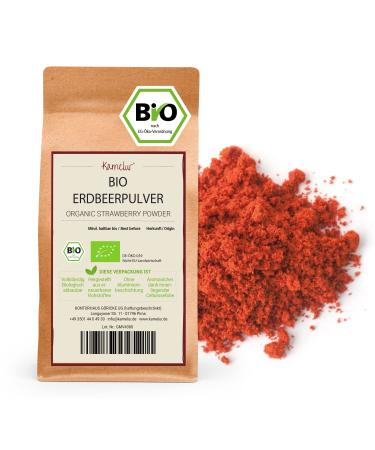 250g Organic Fruit Powder Made From Freeze-Dried Wild Strawberries - Fruity Strawberry Powder No Additives - In Biodegradable Packaging