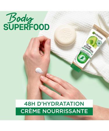 Garnier Body Superfood - Nourishing Body Cream + Nourishing Hand Cream - 48 Hours of Hydration - With Avocado Oil and Omega 6 - 97% Natural Ingredients - Buy Online on GoSupps.com