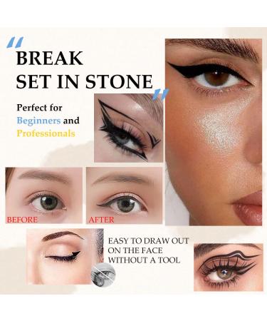 BINGBRUSH Double-sided Liquid Stamp Eyeliner Pen - Waterproof High Black Pigment Makeup, Thin Wing Stamp for Precision - Buy Online on GoSupps.com