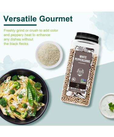 Soeos Premium Whole White Peppercorns 18oz - Grade AAA Non-GMO & Kosher - Strong Aroma and Flavor for Cooking - Bulk Refill for Grinder - 1.13 P - Buy Online on GoSupps.com