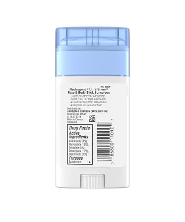 Neutrogena Ultra Sheer Face & Body Sunscreen Stick SPF 70 - 1.5 oz (42 g) | Water Resistant & Lightweight - Buy Online on GoSupps.com