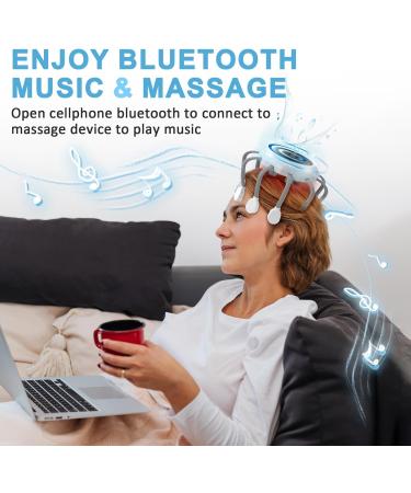 Buy Electric Head Massage Spider with Bluetooth & Red Light | 5 Vibration Modes for Headache Relief & Deep Sleep - Buy Online on GoSupps.com