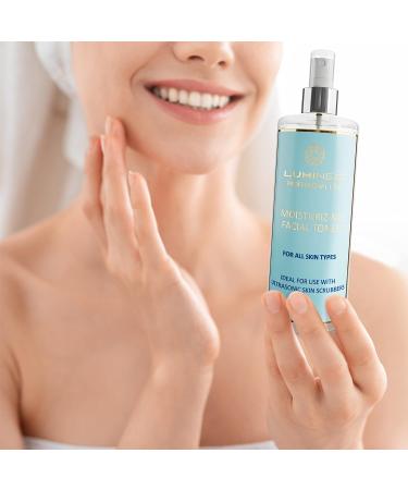 Lumineo Ultrasound Peeling Device - 4-in-1 Skin Scrubber Blackhead Remover EMS LED & Ions with 400ml Moisturizing Toner | Best Acne & Pore Cleaner - Buy Online on GoSupps.com