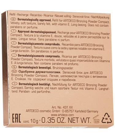 ARTDECO Bronzing Powder Compact Refill - Long-Lasting Bronzer Powder 10g (Pack of 2) - Perfect for a Radiant Glow - International Shipping Available - Buy Online on GoSupps.com