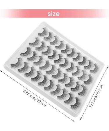 Asinfter 20 Pairs 3D Chemical Fiber Lashes Natural False Eyelashes Dramatic Volume Lashes Makeup Extension Eyelashes - Buy Online on GoSupps.com