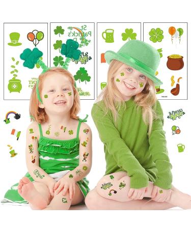 St Patricks Day Tattoos - 20 Unique Shamrock Patterned Sheets for Kids, Irish Parade Decorations - Buy Online on GoSupps.com