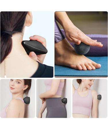 Rymall Trigger Point Presser Massage Device & Fascia Ball Set | Painless Muscle Relief with Suction Cup & Bag - Black - Buy Online on GoSupps.com