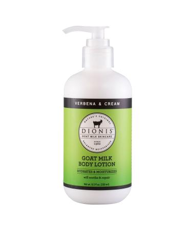 Dionis Goat Milk Skincare Verbena & Cream Scented Body Lotion - Lotion For Hydrating & Moisturizing Dry Sensitive Skin - Made in The USA- Cruelty Free & Paraben Free Body Lotion with Pump 8.5oz Bottle