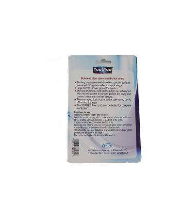 Top Med LICE COMB Stainless Steel Spiral Needle Design - Pack of 1 - Buy Online on GoSupps.com