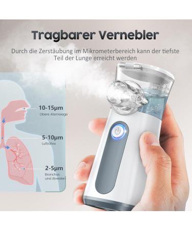 Leisen Inhalation Device for Kids & Adults - Portable Adjustable Rate Long Battery Life Cleaning Mode - Inhalator with Mouthpiece & 2 Masks - Buy Online on GoSupps.com