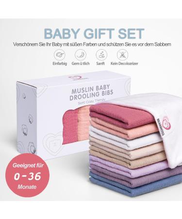 BIRMOSS LABTEN Bay Muss SBOber Libchen - 100% Cotton Adjustable Baby Bibs (8 Pack) | Soft Square Neck Neckerchiefs for Boys & Girls | Perfect Summer Accessory for Drooling Infants - Buy Online on GoSupps.com