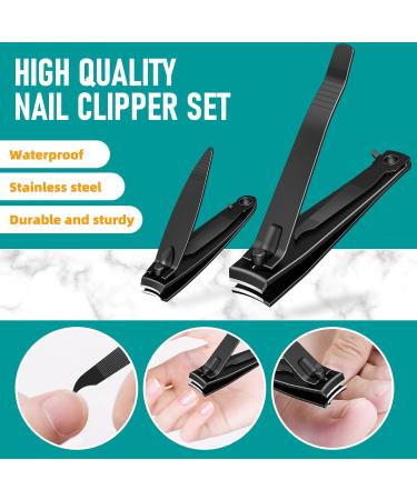 Xnourney Heavy Duty Nail Clippers Set - Stainless Steel, Ultra Sharp Fingernail and Toenail Cutters with Nail File for Men & Women - Buy Online on GoSupps.com