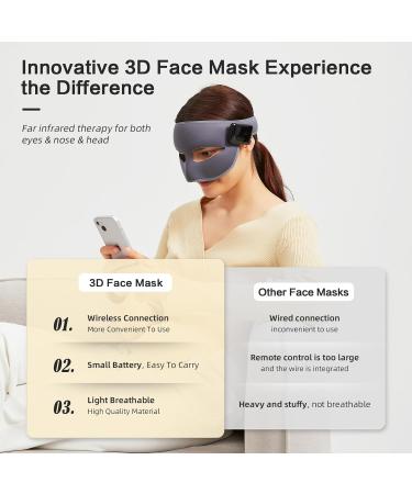 Sinus Heated Face Mask - Extra Large Eye Mask with 3 Temperature & 4 Timer Settings for Migraine Relief Eye Fatigue & Sinus Discomfort - International Shipping Available - Buy Online on GoSupps.com