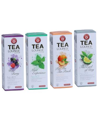 Teekanne Tealounge capsules - fruit tea herbal tea black tea white tea - assortment with 4 varieties (32 capsules) - Buy Online on GoSupps.com