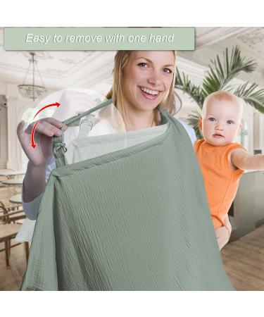 Cotton Nursing Cover for Breastfeeding & Multi-Use Car Seat/Stroller Cover - Grey - Buy Online on GoSupps.com