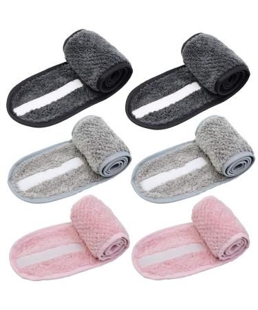 Simnice 6 Pieces Spa Facial Headbands Adjustable Head Wraps for women Makeup Shower Bath Facial Wraps Sports Headband Terry Cloth Adjustable Stretch Towel with Magic Tape - Buy Online on GoSupps.com