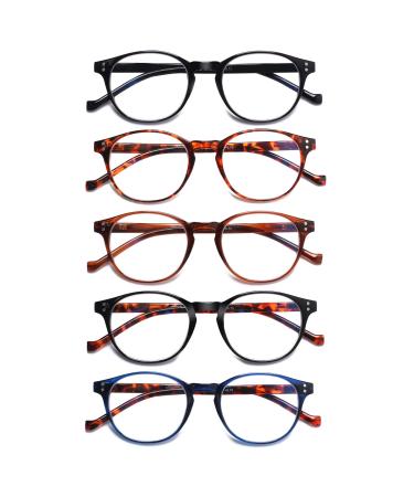 COJWIS 5 Pack Reading glasses Blue light filter for women Men Men's Men's Singing Glasses Anti-fatigue glare-free UV reading aid (5 pack color 3.50 multiplier_x) 5 Pack Color 3.5 x - Buy Online on GoSupps.com