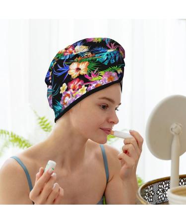 Buy Colorful Flowers Hair Towel Wrap - Quick-Drying Towel Turban for Effortless Hair Care - Buy Online on GoSupps.com