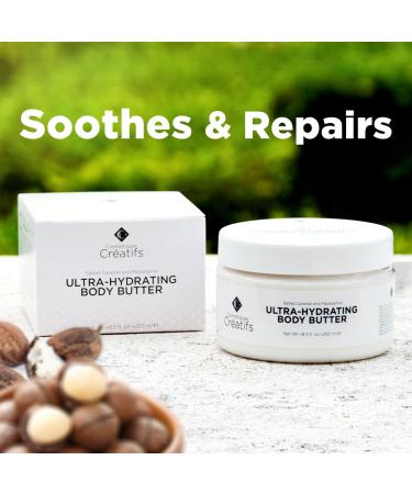 Ultra-Hydrating Body Butter - Shea Butter Salted Caramel & Macadamia - Deep Moisturizing Soothes & Repairs Skin - 8.5 fl. oz - Buy Online on GoSupps.com