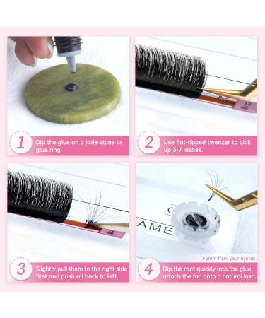 Self-Fan Eyelash Extensions | C D Curl Volume Lashes 2D-20D | 0.07mm 13mm Thickness - Easy Fan Technology for Gorgeous Eyes - Buy Online on GoSupps.com