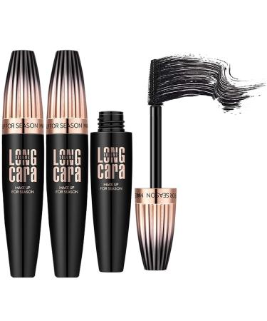 My Amazing Lashes Mascara Black Volume and Length Waterproof Smudge Proof 4D Silk Fiber Lash Mascara Natural Long Lasting Silk Fibre Mascara Longer Volumizing and Lengthening Mascara for Women (2 Pcs) - Buy Online on GoSupps.com
