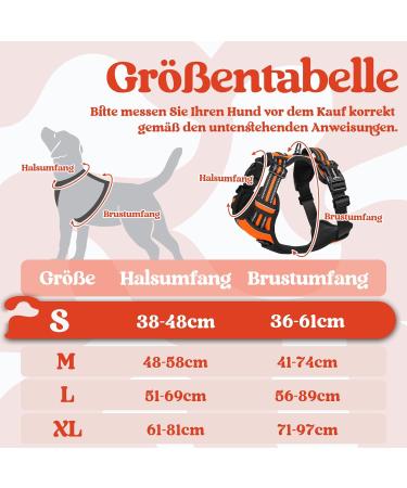 Rabbitgoo Dog Harness for Small Dogs - Adjustable No-Choke Softly Padded Reflective with Handle - Anti-Train Design - 1 Pack Orange - Buy Online on GoSupps.com