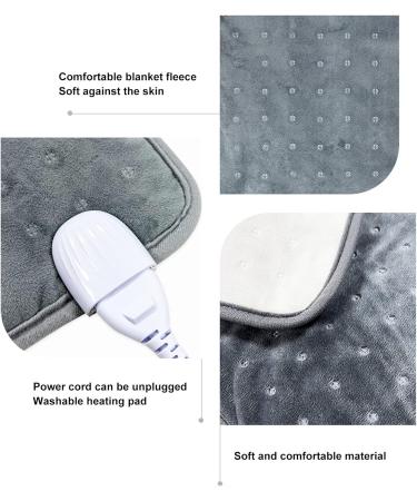 Tnfeeon Warmer Thermal Blanket & Electric Heating Pillows for Pain Relief - Safe Burn-Free Comfort at Home (Gray) EU Plug 220V - Buy Online on GoSupps.com