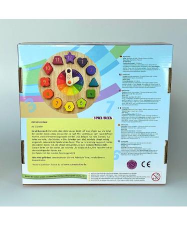 SCHMETTERLINE Kronolino Wooden Learning Clock | Rainbow Colors for Playful Time Learning | Ages 3+ - Buy Online on GoSupps.com