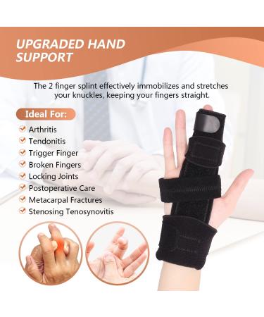 Scurnhau Trigger Finger Splint - Reversible Brace for Mallet Finger & Arthritis - Hand Support for Metacarpal Fracture - S/M Size - Buy Online on GoSupps.com