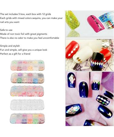 Cute Nail Charms Nail Glitter Charm Ornaments Nail Art Decorations Glitter Accessories for DIY Craft Nail Art Design Manicure Decor - Buy Online on GoSupps.com