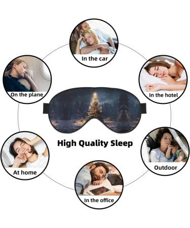 Christmas Tree Snow Sleep Mask - Adjustable Breathable & Fashionable Eye Mask for Ultimate Comfort - Buy Online on GoSupps.com