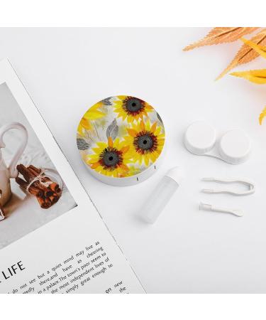Buy Portable Abstract Sunflowers Contact Lens Case - Travel-Friendly Storage Box - Buy Online on GoSupps.com