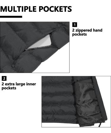 Women's Lightweight Puffer Vest - Charcoal Gray - Medium | Little Donkey Andy - Buy Online on GoSupps.com