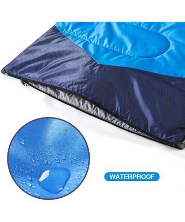 Oaskys Camping Sleeping Bag - 3 Season Lightweight Waterproof for Adults & Kids - Ideal for Summer, Spring, Fall - Camping Gear for Traveling and Outdoors - Blue - Buy Online on GoSupps.com
