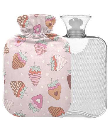 Naanle Sweet Echedberry Warm bottle with cover heat and cold therapy warm water bottle 1 l warm steadel for bed hand foot warmer pain relief 1L