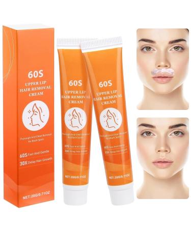 2 Pi ces Cr me D pilatoire Pour Le Visage pilation De La L vre Sup rieure Hair Removal Cream Upper Lip Hair Cream Cr me D pilatoire Apaisante Pour Le Visage Et Le Corps Adapt Tous (3)